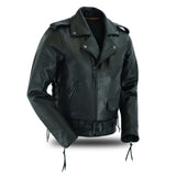 Authentic Highway Patrol Leather Jacket Black Hardware Kidney Back