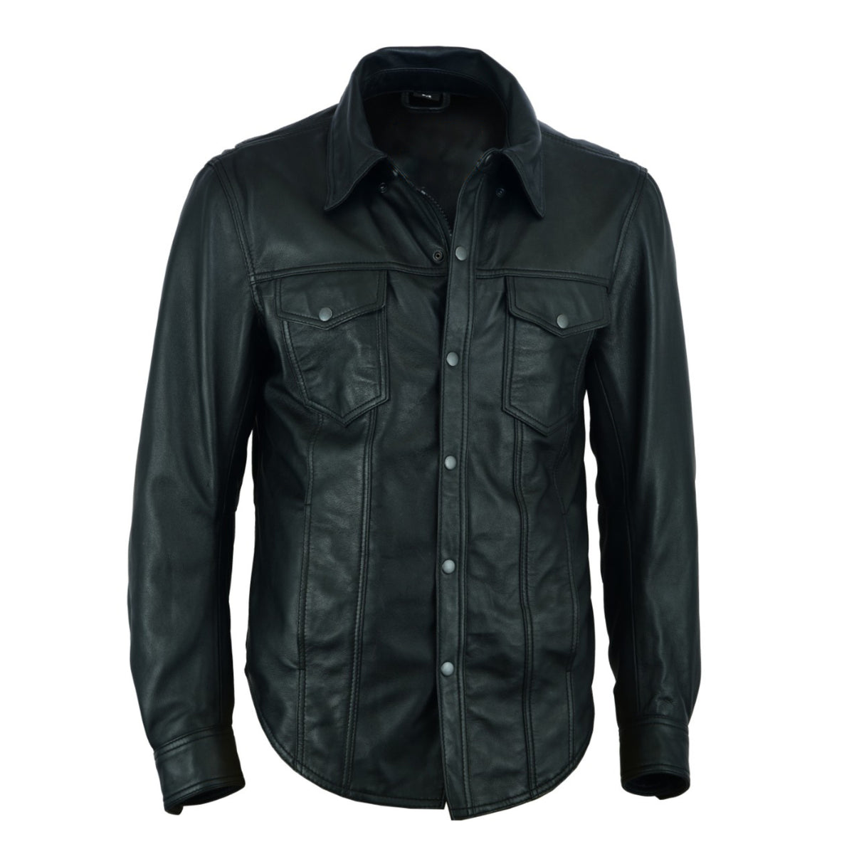 Western Lightweight Motorcycle Soft Leather Shirt