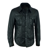 Western Lightweight Motorcycle Soft Leather Shirt
