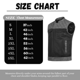 Men's Grey Black Cross Stitch Club Style Cow Natural Leather Vest.