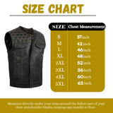 Men's Yellow Cross Stitch Club Leather Cow Natural Leather Vest