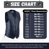 Men's Knight Dark Blue Side Lace Club Color Gun Leather Vest.
