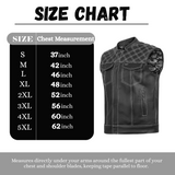 Men's White Black Cross Stitch Club Style Cow Natural Leather Vest.