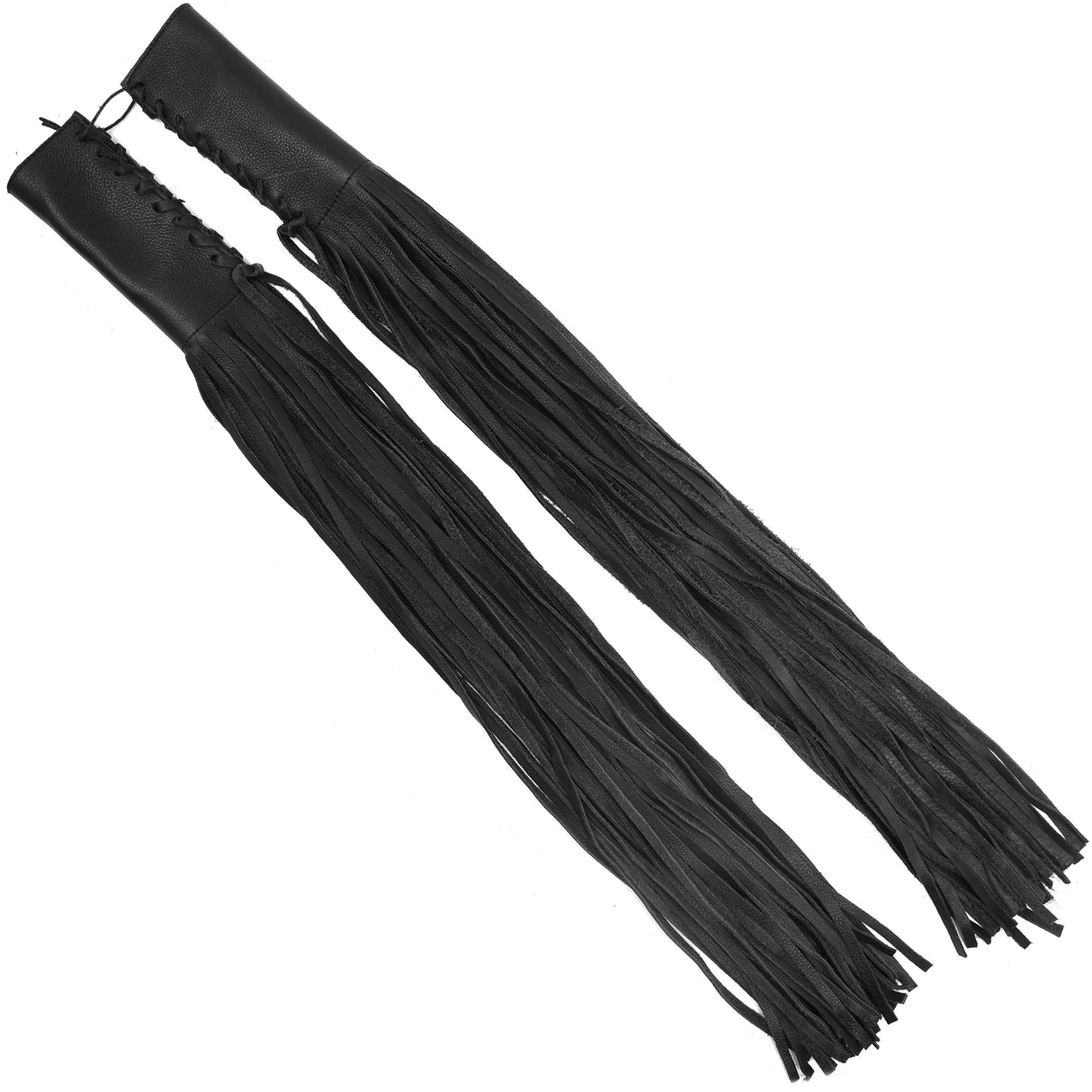 Black Throttle Grip Cover with Fringe