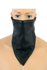 Motorcycle Leather Half Face Mask – Cow Leather Balaclava | UV, Wind & Dust Protection - face masks - Back View