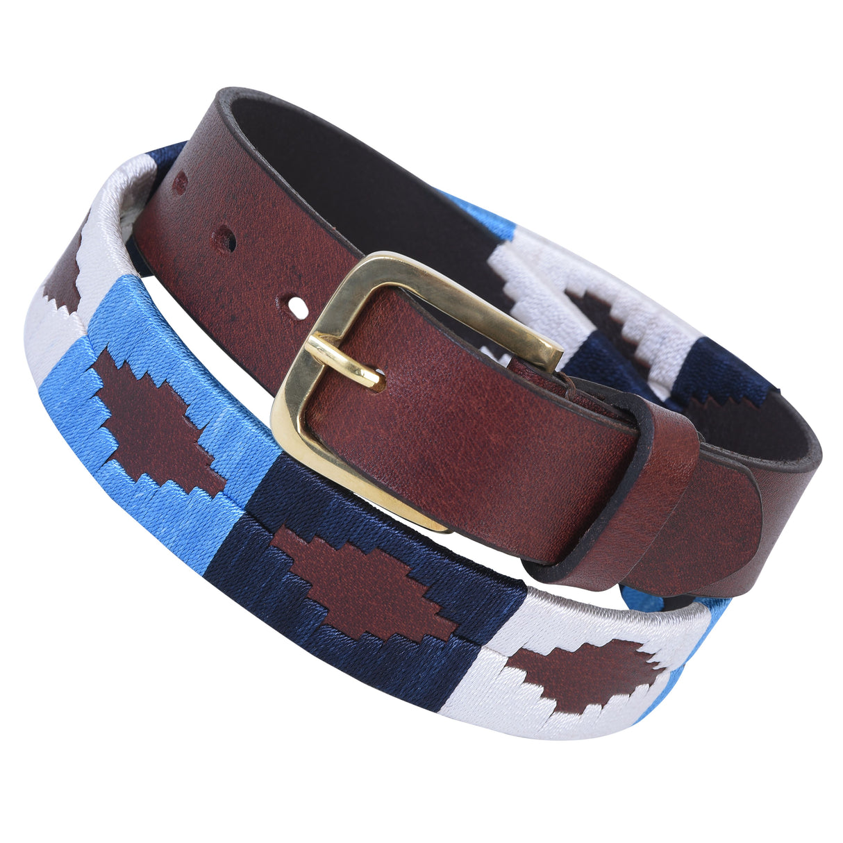 Bikers Hand Embroidered Polo Leather Gaucho Belts (LA-PLATA)