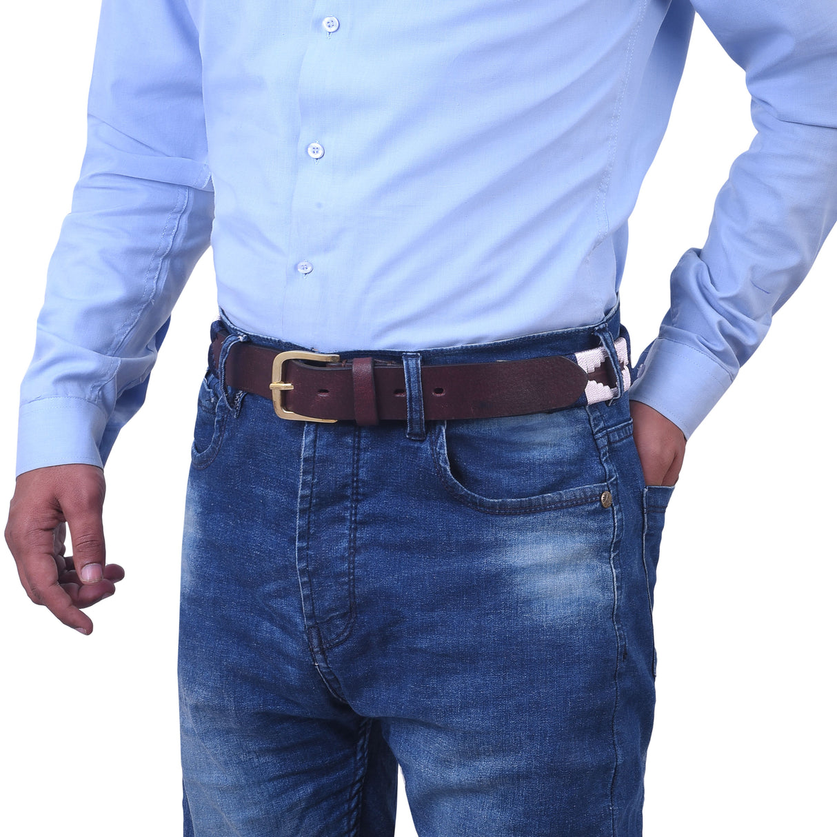 Bikers Hand Embroidered Polo Leather Gaucho Belts (SANTA-FE)
