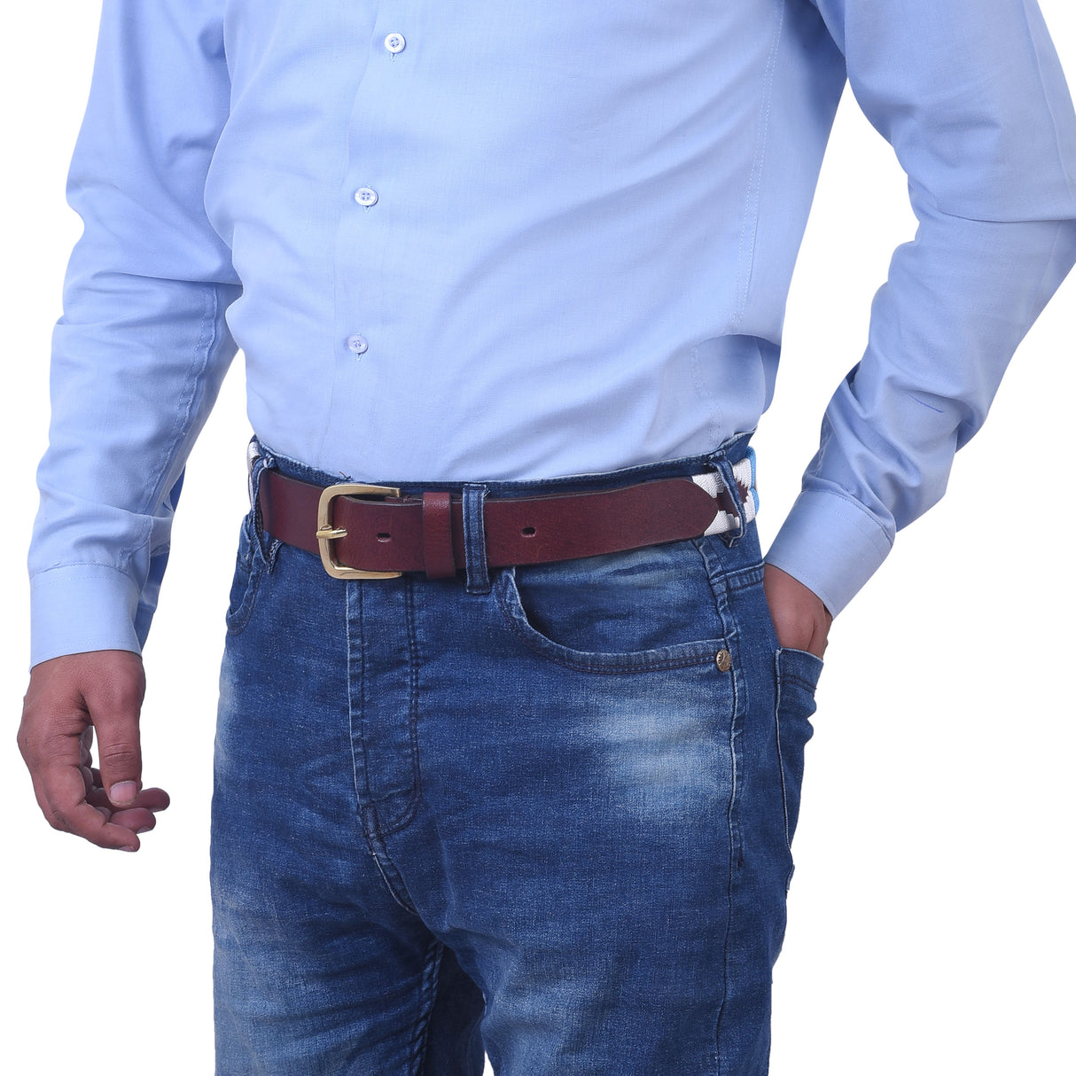 Bikers Hand Embroidered Polo Leather Gaucho Belts (LA-PLATA)