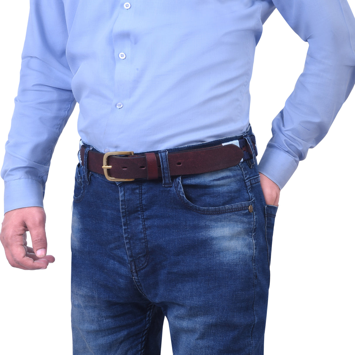 Bikers Hand Embroidered Polo Leather Gaucho Belts (ROSARIO)