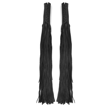 Black Throttle Grip Cover with Fringe