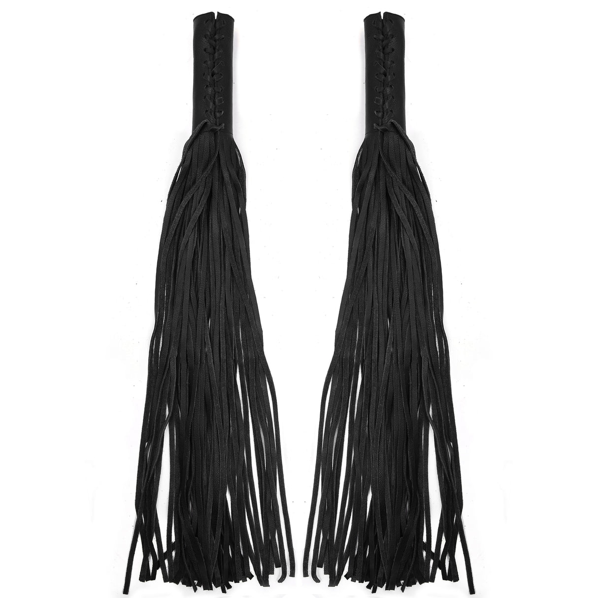 Black Throttle Grip Cover with Fringe