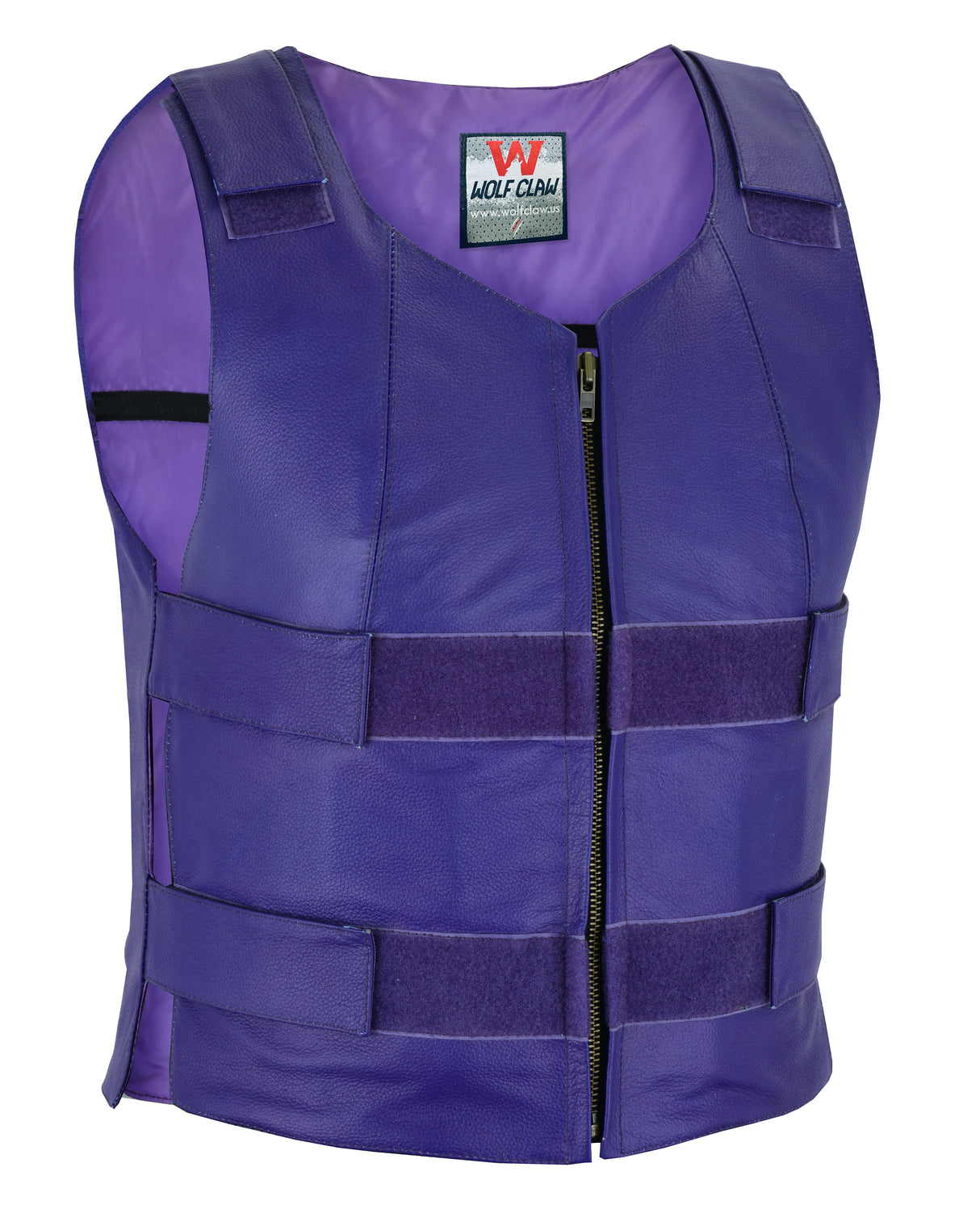 Passionate Purple Women Bullet Proof style Leather Motorcycle Vest-bikers Club