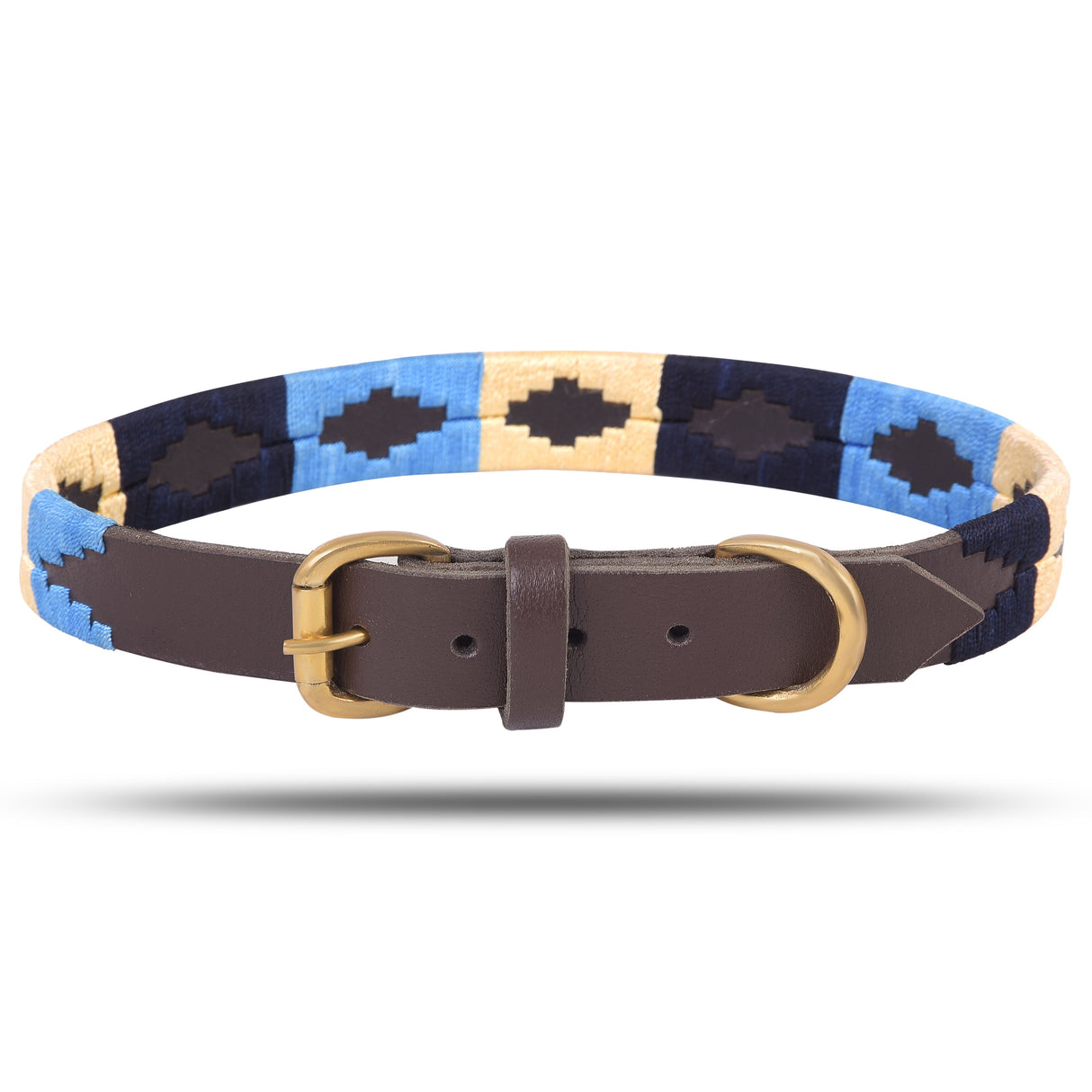 Handmade Adjustable Artisan Embroidered Dog Collar, Western Genuine Leather Pet Collar