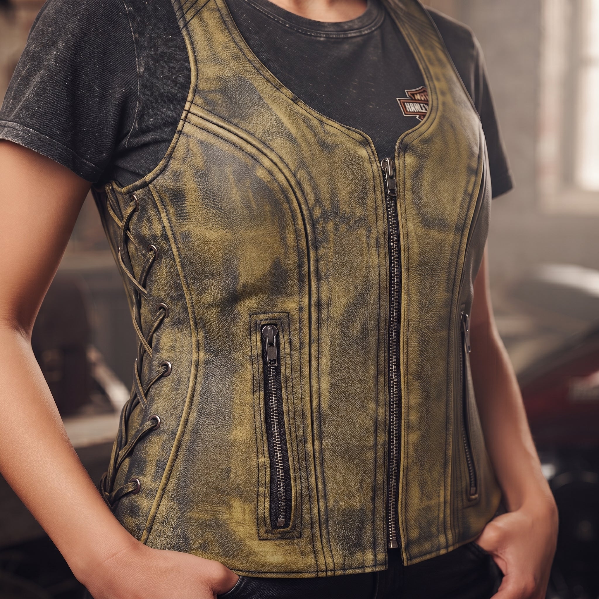 MOTORCYCLE WOMEN VESTS
