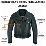 Highend Men's Pistol Pete Leather Jacket