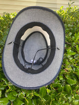 Western Denim Cowboy Hat with Braided Leather Band – Classic Style
