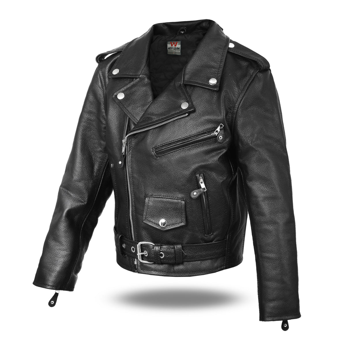 Traditional Motorcycle Kids Leather Jacket Boys/Girls Classic Biker Jacket