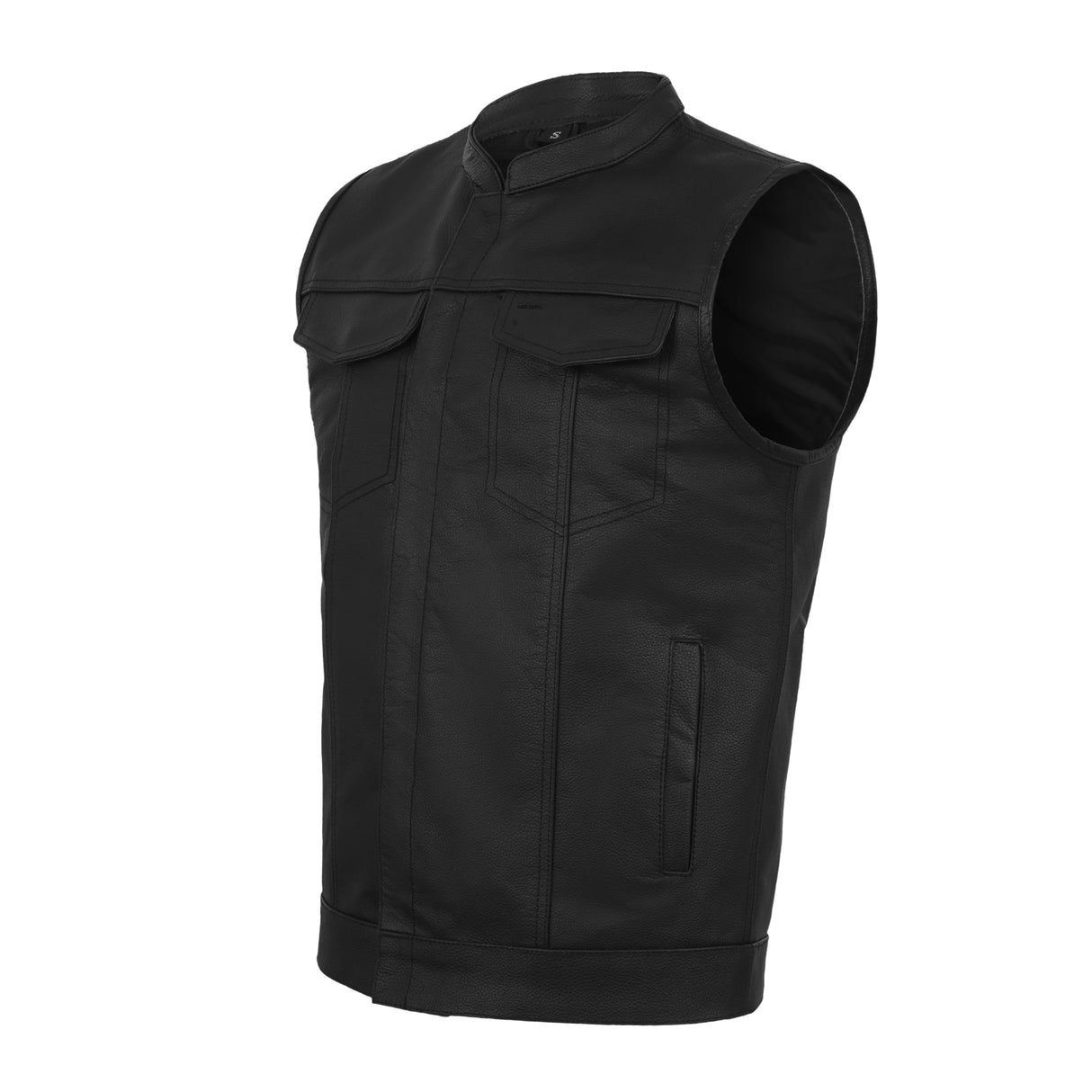 Men's Black Motorcycle SOA Club Outlaws leather Vest