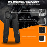 Fringe Tassel Motorcycle Riding Bikers Chap-Black