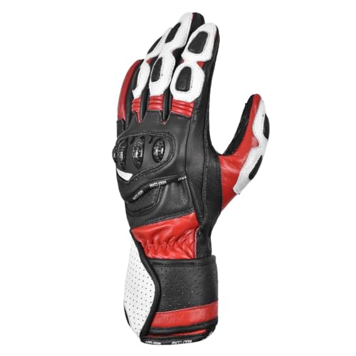 Carbon Fiber Knuckle Powersport Leather Gloves