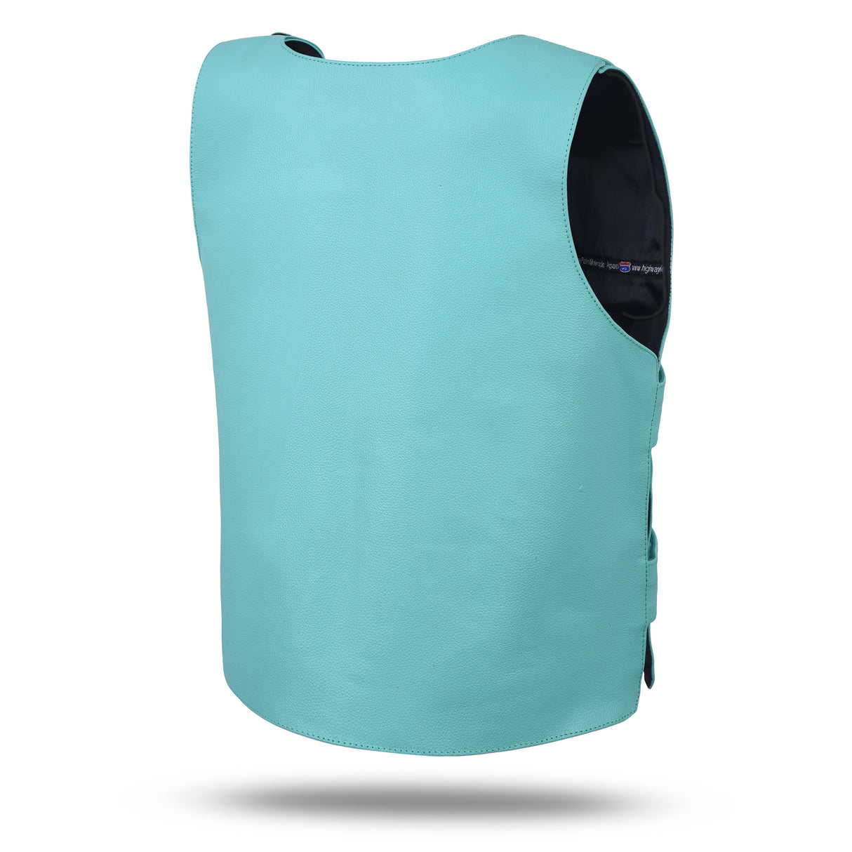 WOMEN BULLET PROOF LEATHER VEST TEAL COLOR