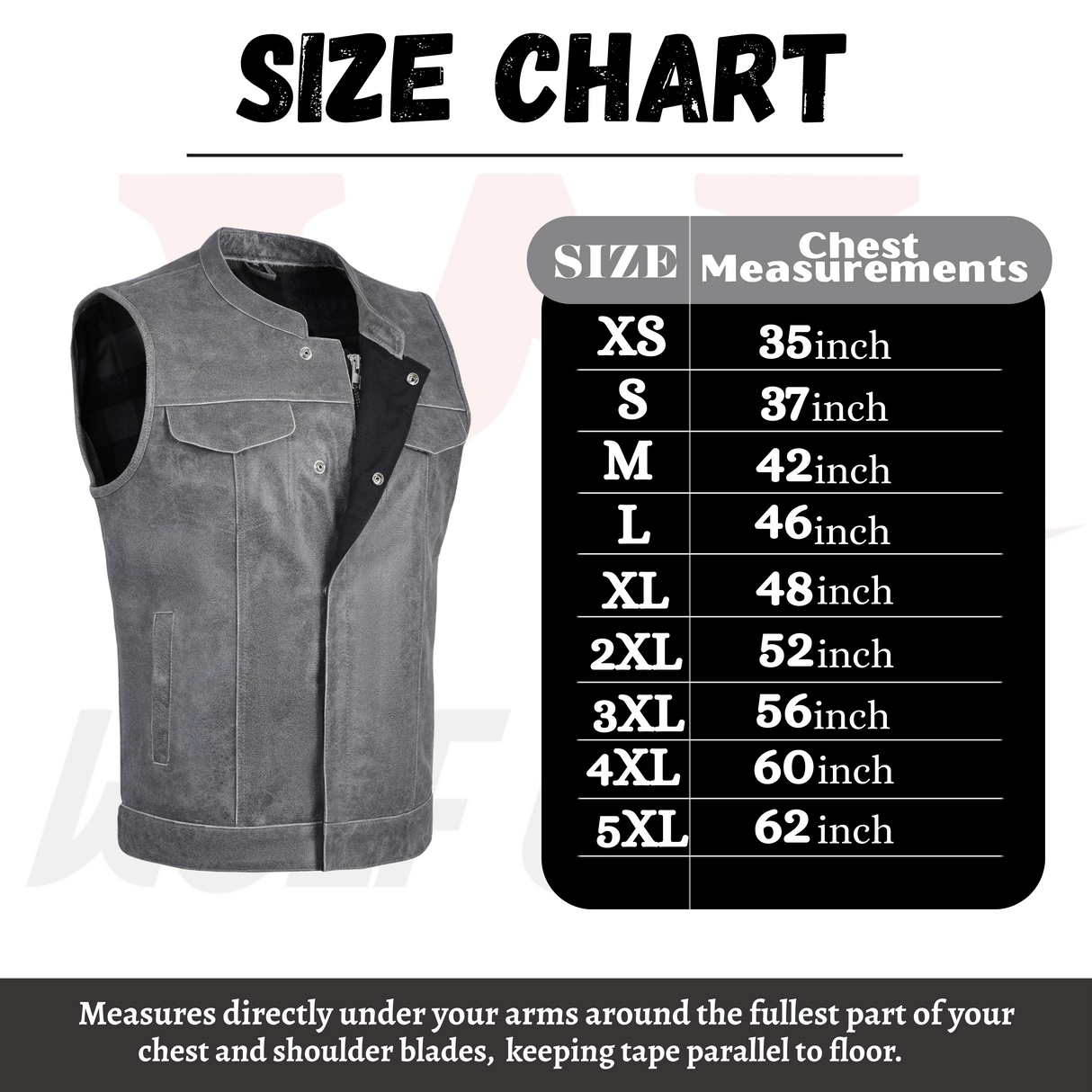 Men's  Anarchy Motorcycle Biker Club Concealed Carry Outlaws Leather Vest