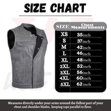 Men's  Anarchy Motorcycle Biker Club Concealed Carry Outlaws Leather Vest