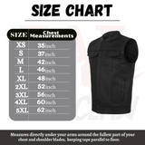Men's Black Motorcycle SOA Club Outlaws leather Vest