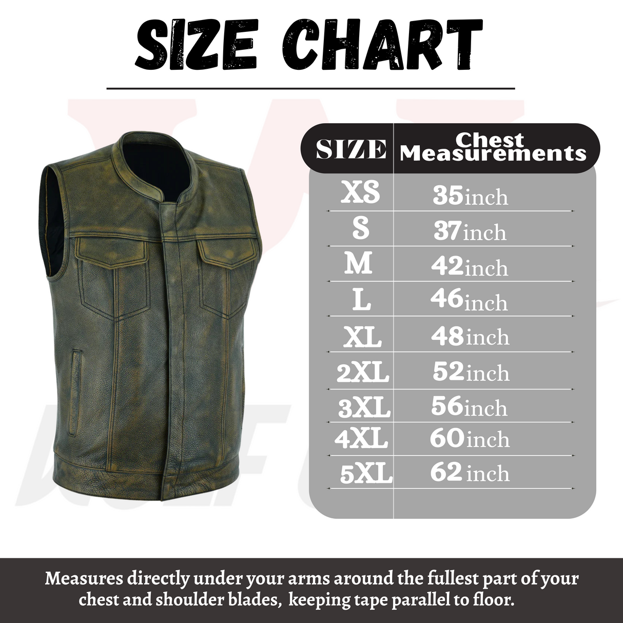 Men's Club Style Motorcycle BEIGE BROWN Leather Vest