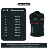 Men's Motorcycle Denim OUTLAW SOA Club Style Vest with Side Laces (WC58612BLACK)