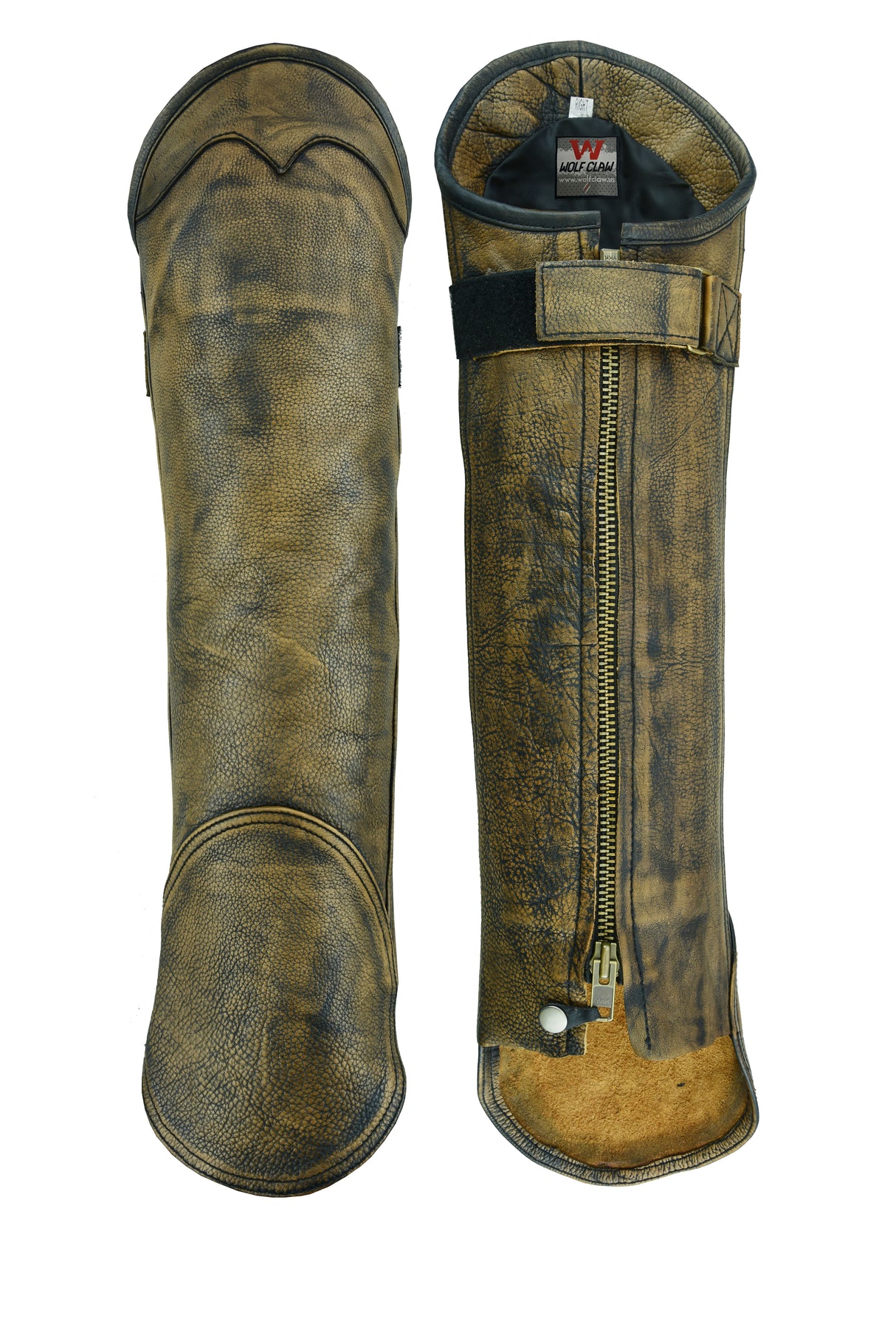 Brown Gaiter Short Legging Beige Brown Chap