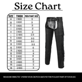 Fringe Tassel Motorcycle Riding Bikers Chap-Black