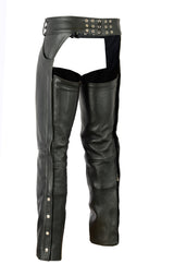 Classic Leather Chap Design with Jean Pocket Style