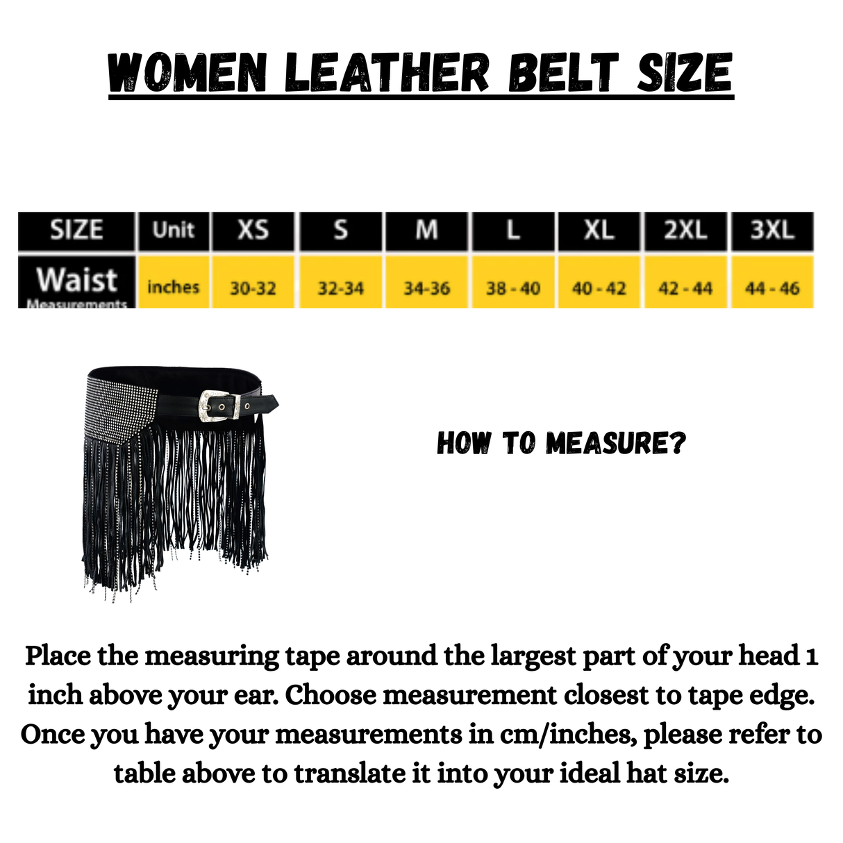 Women Black Tassel Bling Leather Hip Belt
