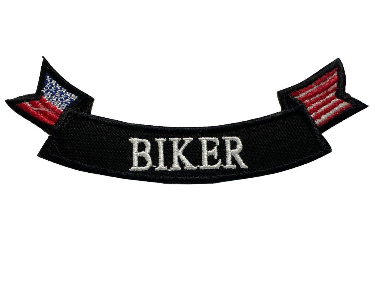 WCEP09 BIKER ( ROCKER WITH US FLAG ) MOTORCYCLE PATCHES IRON ON PATCH