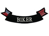 WCEP09 BIKER ( ROCKER WITH US FLAG ) MOTORCYCLE PATCHES IRON ON PATCH