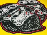 WCEP26 BIG MONKEY WITH CIGERATE & GLASSES DESIGN MOTORCYCLE PATCH EMBROIDERY IRON ON PATCH