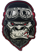 WCEP26 BIG MONKEY WITH CIGERATE & GLASSES DESIGN MOTORCYCLE PATCH EMBROIDERY IRON ON PATCH