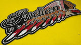 WCEP30 INDIAN MOTORCYCLE RIGHT SIDE FACE BROWN ( RED INDIAN )DESIGN MOTORCYCLE PATCH EMBROIDERY IRON ON PATCH