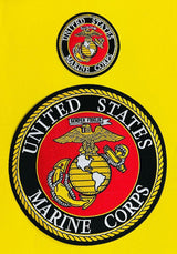 WCEP40 UNITED STATES MARINE ROUND 2 PC SET DESIGN MOTORCYCLE PATCH EMBROIDERY IRON ON PATCH