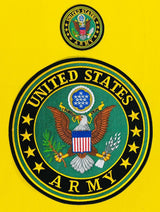 WCEP42 UNITED STATES ARMY ROUND 2 PC SET DESIGN MOTORCYCLE PATCH EMBROIDERY IRON ON PATCH