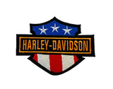 WCEP44 HARLEY DAVIDSON FLAG PATCH SMALL DESIGN MOTORCYCLE PATCH EMBROIDERY IRON ON PATCH