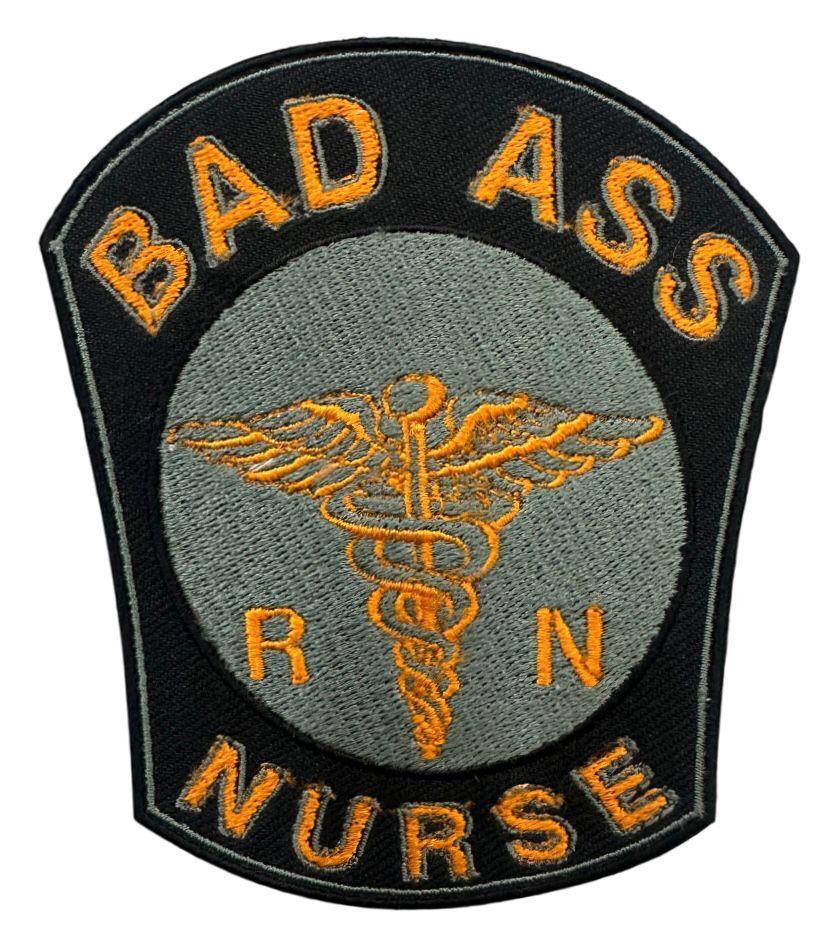 WCEP101 BAD A** NURSE ORANGE	3.5X4 DESIGN MOTORCYCLE PATCH EMBROIDERY IRON ON PATCH