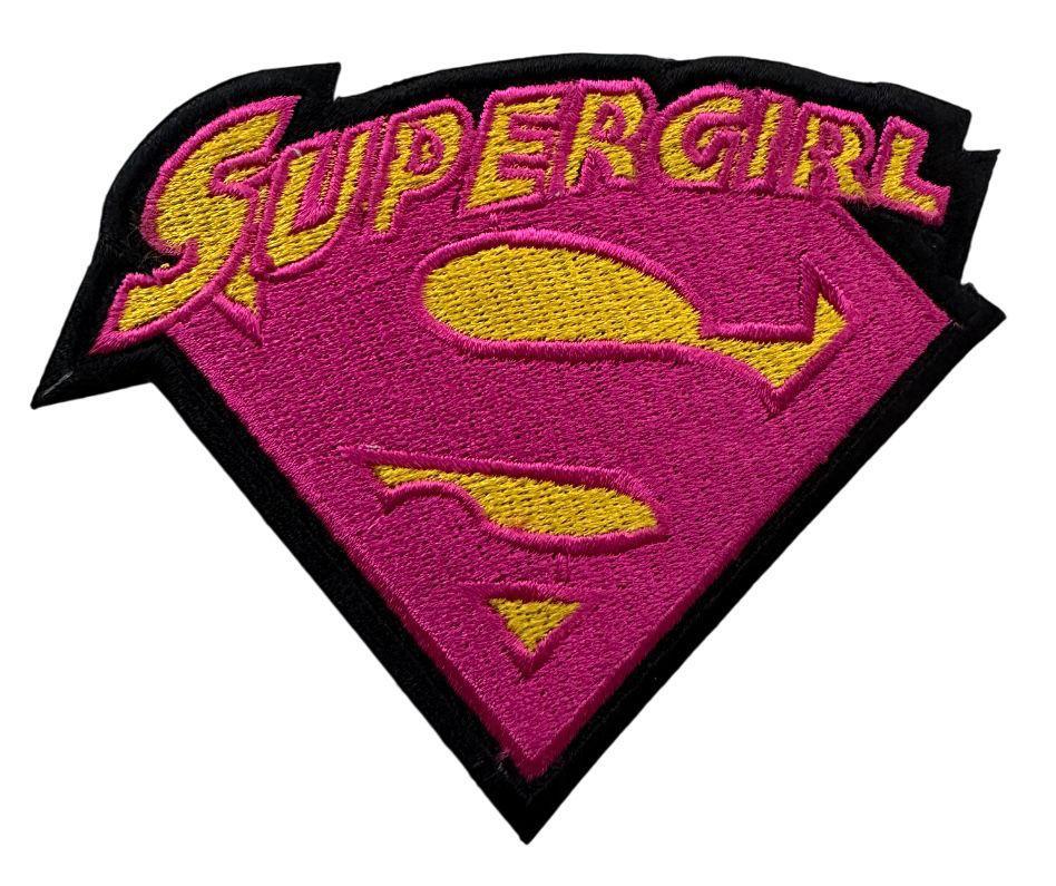 WCEP104 SUPERGIRL DESIGN MOTORCYCLE PATCH EMBROIDERY IRON ON PATCH