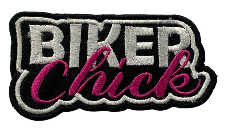 WCEP105 BIKER CHICK DESIGN MOTORCYCLE PATCH EMBROIDERY IRON ON PATCH