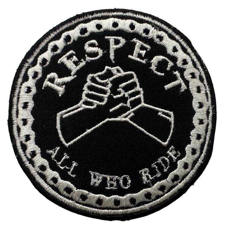 WCEP111 RESPECT ALL WHO RIDE DESIGN MOTORCYCLE PATCH EMBROIDERY IRON ON PATCH