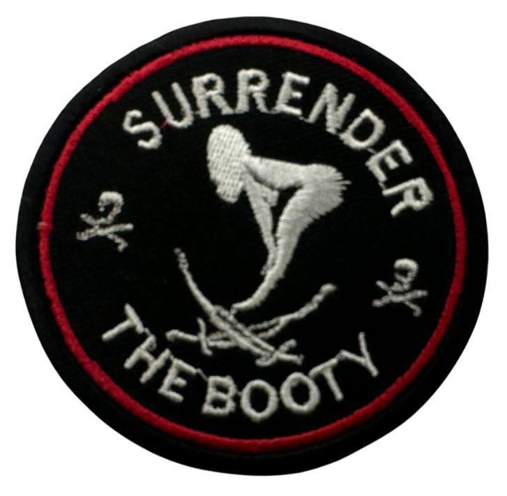 WCEP113 SURRENDER THE BOOTY DESIGN MOTORCYCLE PATCH EMBROIDERY IRON ON PATCH