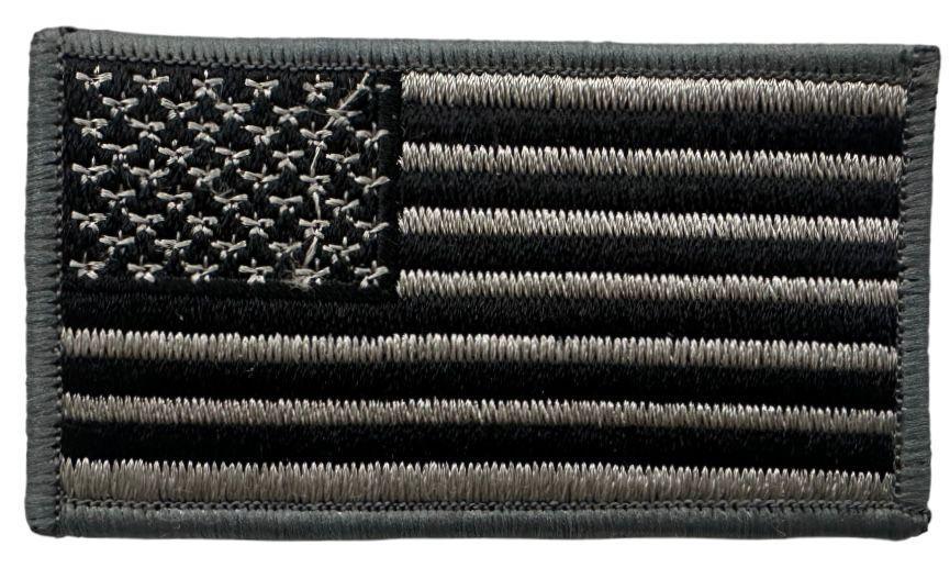 WCEP122 FLAG WITH GREY OUTLINE DESIGN MOTORCYCLE PATCH EMBROIDERY IRON ON PATCH