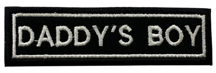 WCEP138 DADDY'S BOY DESIGN MOTORCYCLE PATCH EMBROIDERY IRON ON PATCH