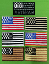 WCEP84 US Flag Embroidery Iron-On Patch – 2.2x3.5" | Multiple Colors - Patches - Detail & Feature View